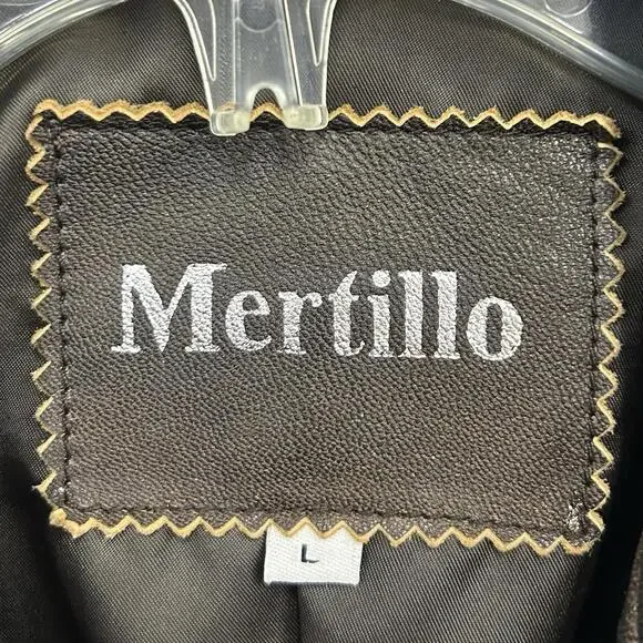 Vintage Mertillo Brown Leather Jacket (L)